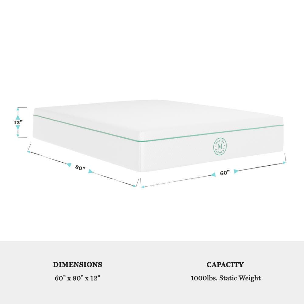 Queen Medium-Firm Gel Memory Foam Mattress with Cooling Cover