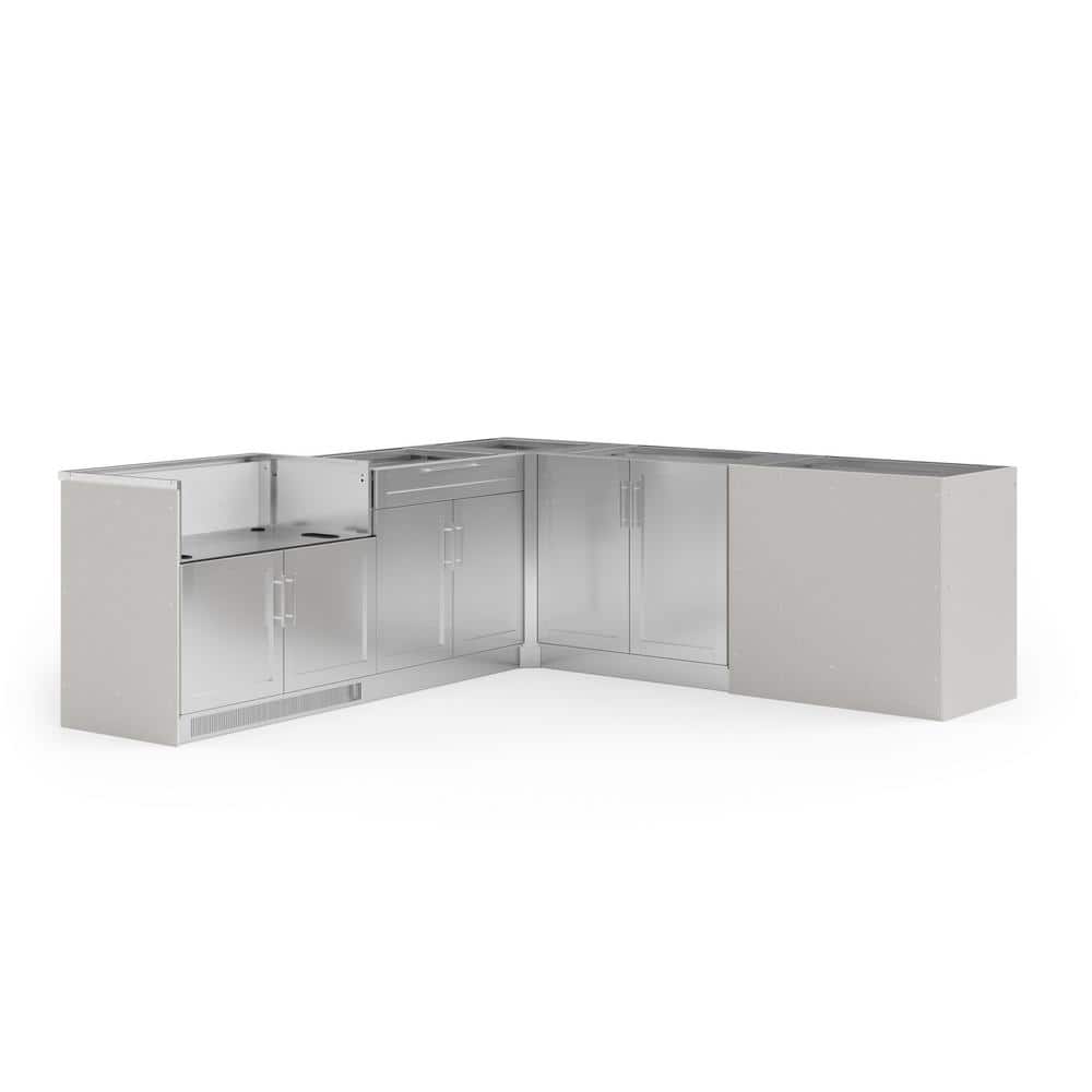 NewAge Products 92 Stainless steel 4-Piece Free standing Modular