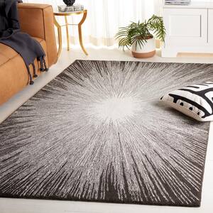 Abstract Ivory/Charcoal 6 ft. x 6 ft. Eclectic Star Square Area Rug