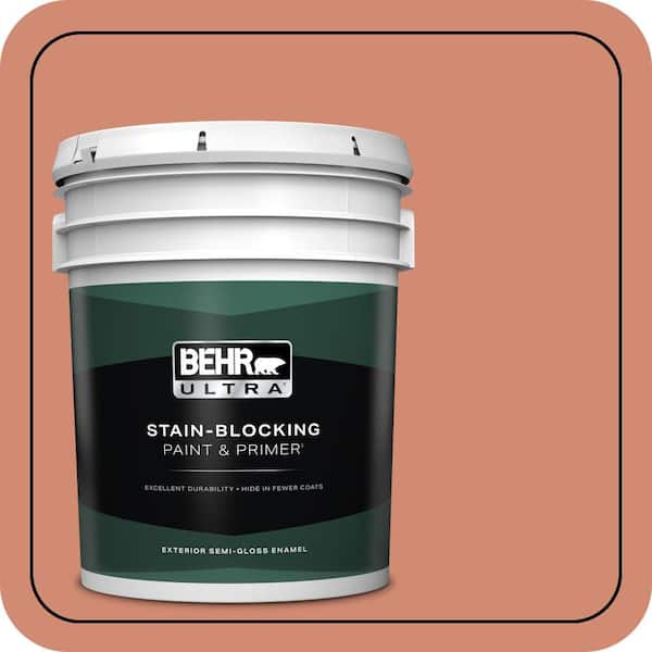 BEHR ULTRA 5 gal. #M190-5 Fireplace Glow Semi-Gloss Enamel Exterior Paint & Primer