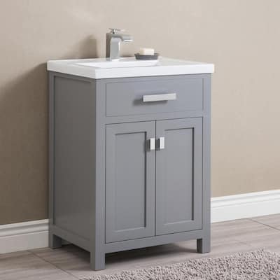 Water Creation 24 Inch Vanities, Foremost Madison 24 In White Bathroom Vanity With Integrated Sink