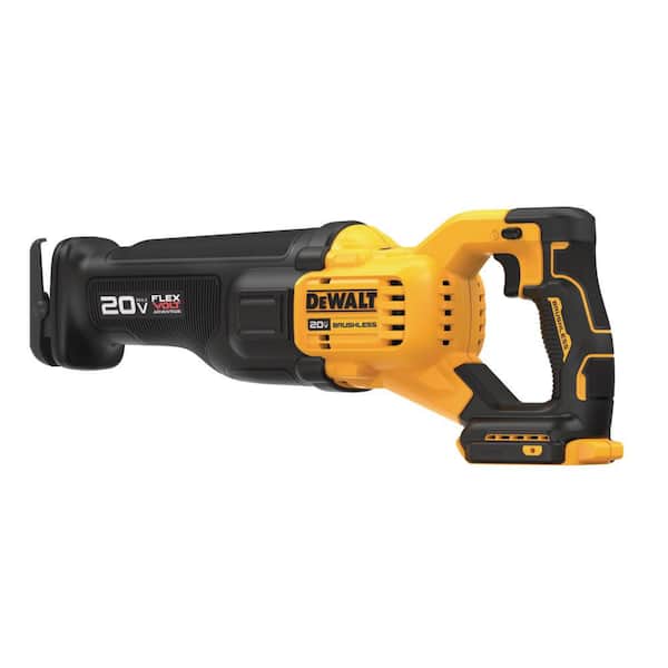 DEWALT 20V MAX Lithium Ion Cordless Brushless Reciprocating Saw with  FLEXVOLT ADVANTAGE (Tool Only) DCS386B - The Home Depot