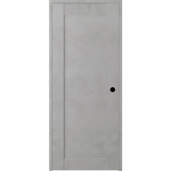 Belldinni Vona 07 18 in. x 80 in. Left-Handed Solid Core Light Urban Prefinished Textured Wood Single Prehung Interior Door