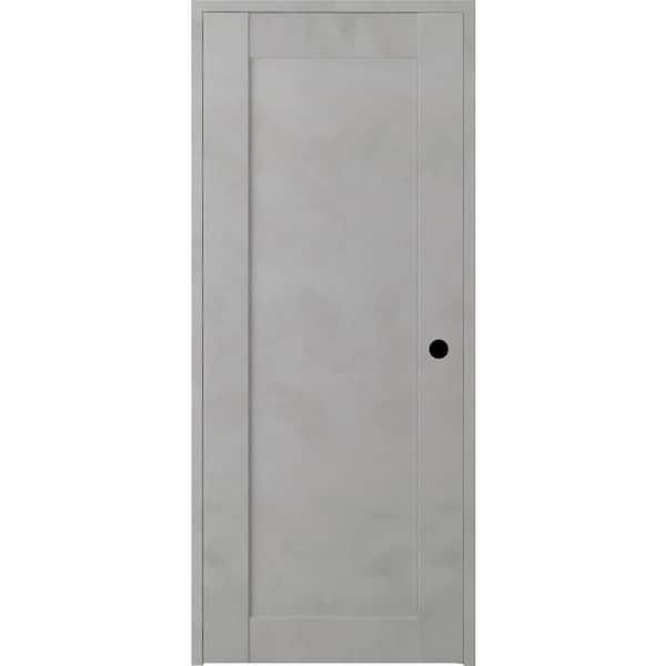 Belldinni Vona 07 24 in. x 80 in. Left-Handed Solid Core Light Urban Prefinished Textured Wood Single Prehung Interior Door