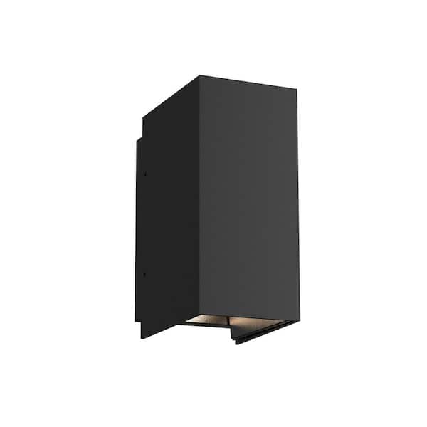 KUZCO Helsinki 3 in. 1-Light 12-Watt Black Integrated LED Exterior Wall Sconce