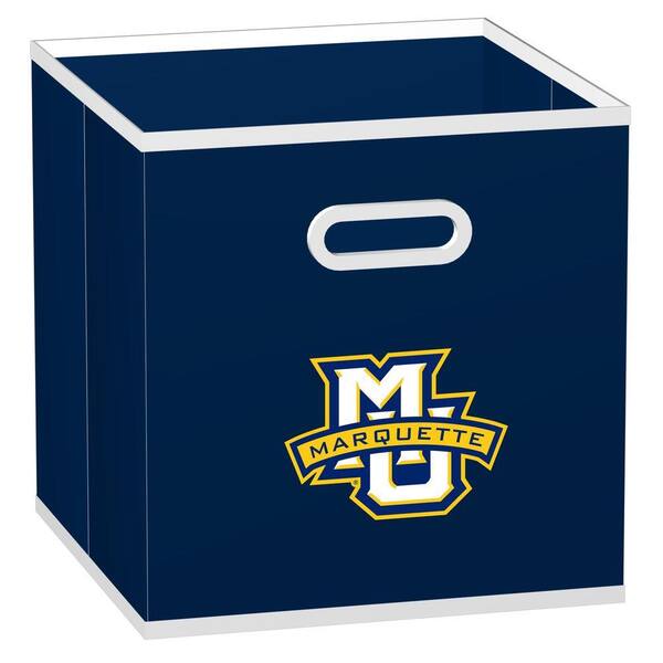 MyOwnersBox College STOREITS Marquette University 10-1/2 in. W x 10-1/2 in. H x 11 in. D Navy Fabric Storage Bin