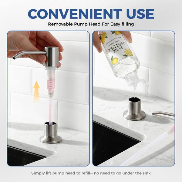 ALEASHA 3-Function Stainless Steel Single Handle Pull Down Sprayer