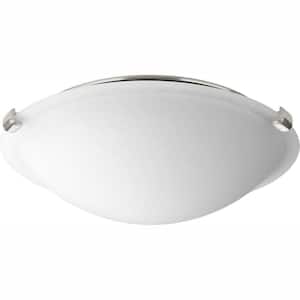 12 in. Dome Collection 20-Watt Brushed Nickel Integrated LED Flush Mount