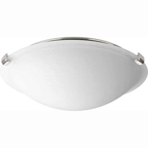 Progress Lighting 12 in. Dome Collection 20-Watt Brushed Nickel Integrated LED Flush Mount