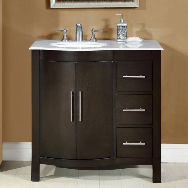 Silkroad Exclusive 55-in Dark Walnut Undermount Double Sink Bathroom Vanity  with Travertine Top in the Bathroom Vanities with Tops department at