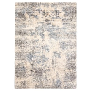 Lyra Abstract 10 ft. 2 in. x 14 ft. 1 in. Light Gray Area Rug