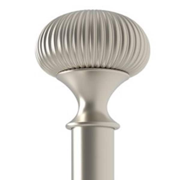 33 in.-66 in. Adjustable 3/4 in. Curtain Rod in Nickel with Bud Finial