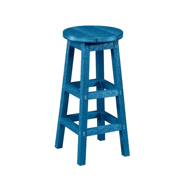 Unbranded Recycled Plastic Pacific Blue Outdoor Bar Stool