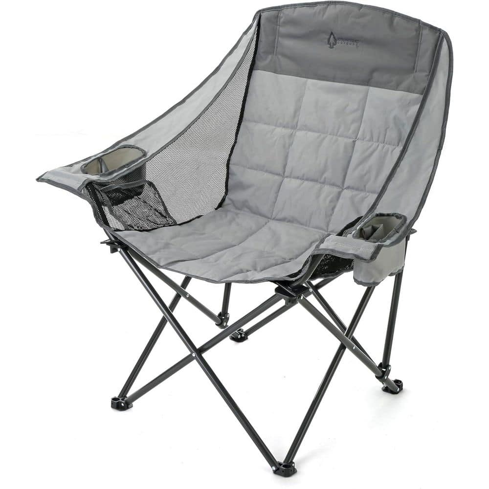 ARROWHEAD OUTDOOR Grey KKS0372U Oversized Folding Camp Chair
