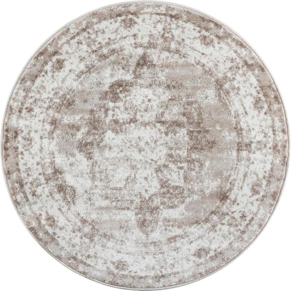 Sofia Salle Garnier Beige 3 ft. 3 in. x 3 ft. 3 in. Area Rug