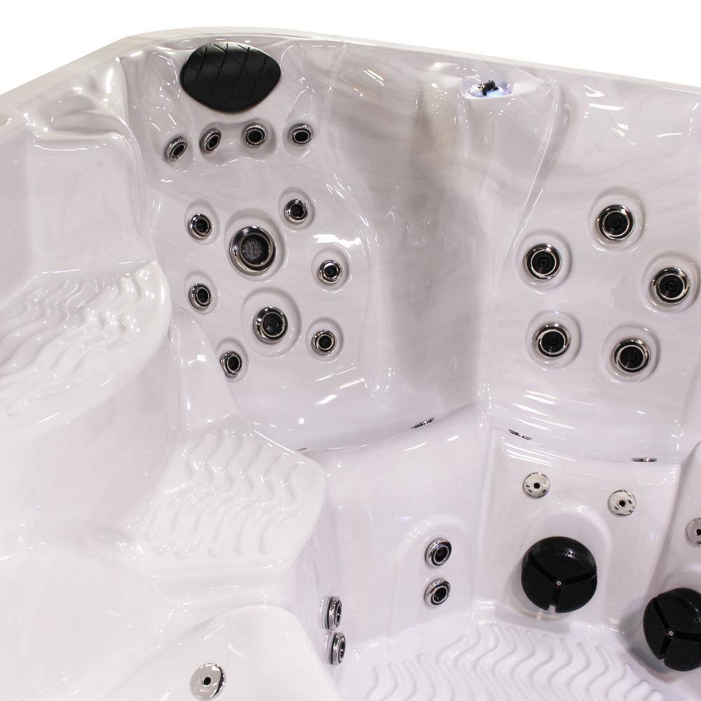 Grand Banks 6-Person Espresso Acrylic Hot Tub with LED Lighting