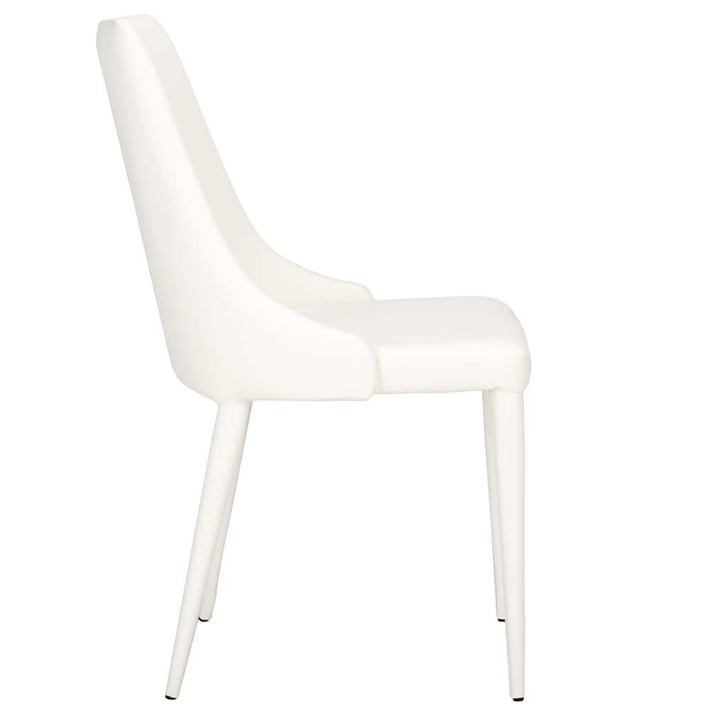 Summerset White Leather Upholstered Dining Side Chair Set