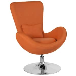 Orange Fabric Egg Series Reception-Lounge-Side Chair