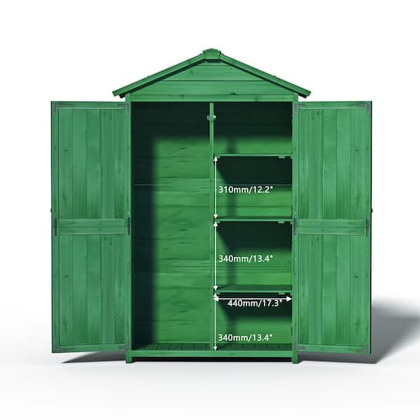3 ft. W x 2 ft. D Outdoor Storage Wooden Garden Tool Shed for Backyard Outdoor (6 sq. ft. )