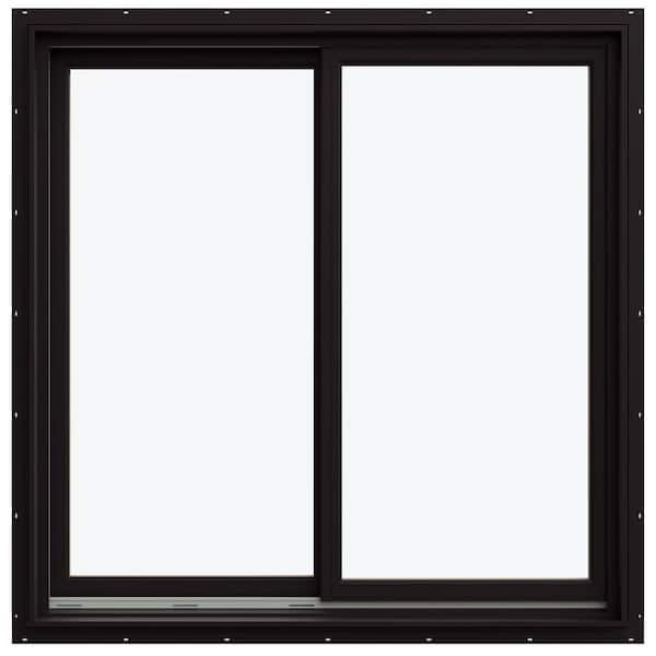 JELD-WEN 47.3125 in. x 47.5625 in. W-5500 Left-Hand Sliding Wood Clad Window