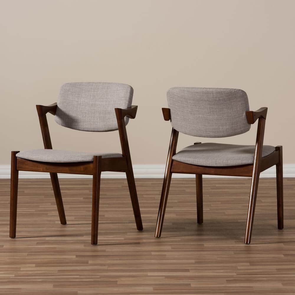 Scandinavian Style High-Back Cane & Wood Armchair in Brown