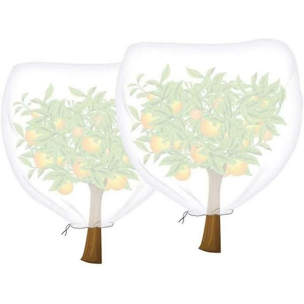 Agfabric 108 in. x 108 in. Protection Plant Cover for Frost Freeze Protection Shrub Jacket with Zipper (2-Pack)