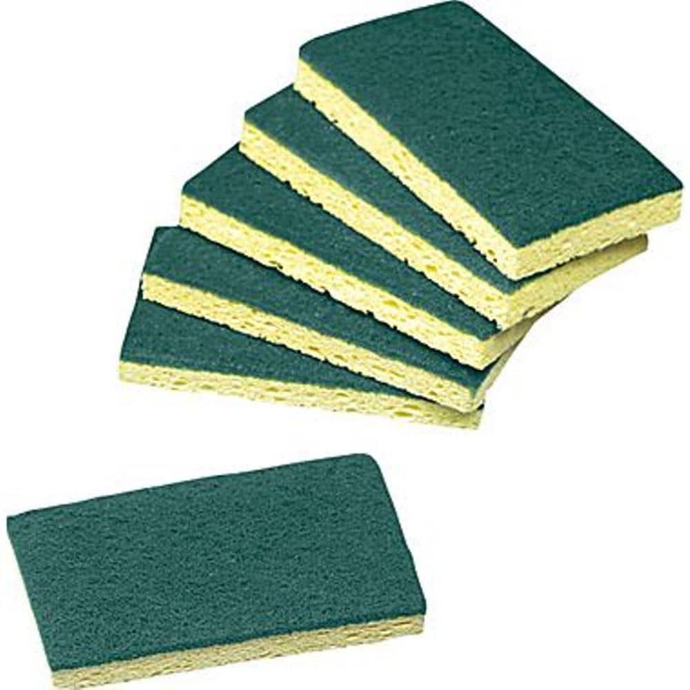 Heavy Duty Green and Yellow Scrub Sponge Pack