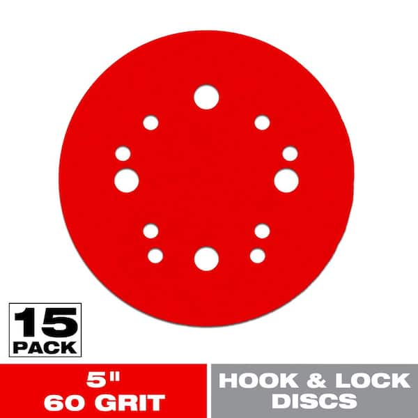 5 in. 60-Grit Hook and Lock ROS Sanding Discs