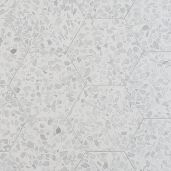 Ivy Hill Tile Fusion Hex Gray Terrazzo 9.13 in. x 10.51 in. Matte Porcelain Floor and Wall Tile (8.07 sq.ft. / Case)