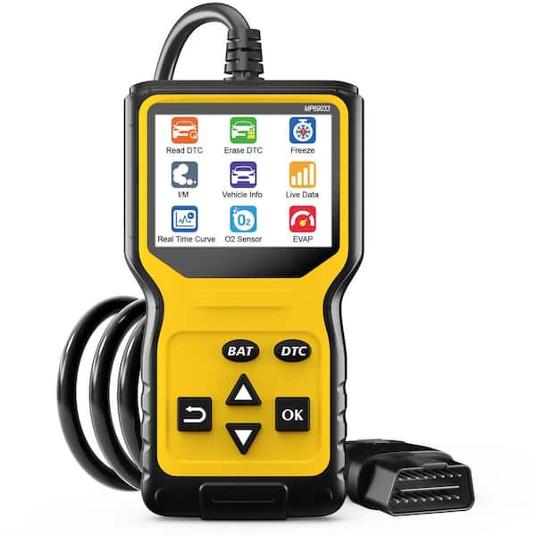 AC/DC Digital OBD2 Code Reader Battery Tester Automotive Diagnostic Scan Tool with Real-Time Monitoring