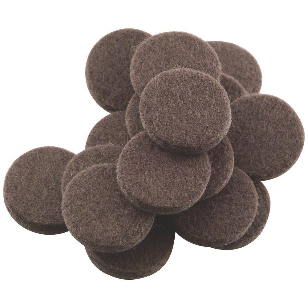 Everbilt 1 in. Brown Felt Pads (16Piece per Pack) 4728444EB The Home