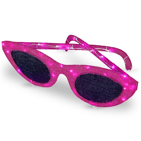 National Tree Company 36 in. Pink Sunglasses with LED Lights