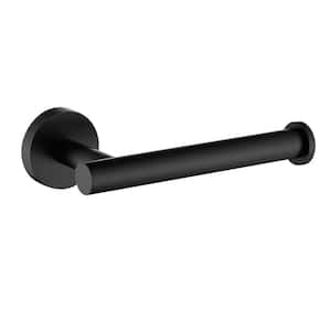 Wall-Mount Single Post Toilet Paper Holder in Matte Black