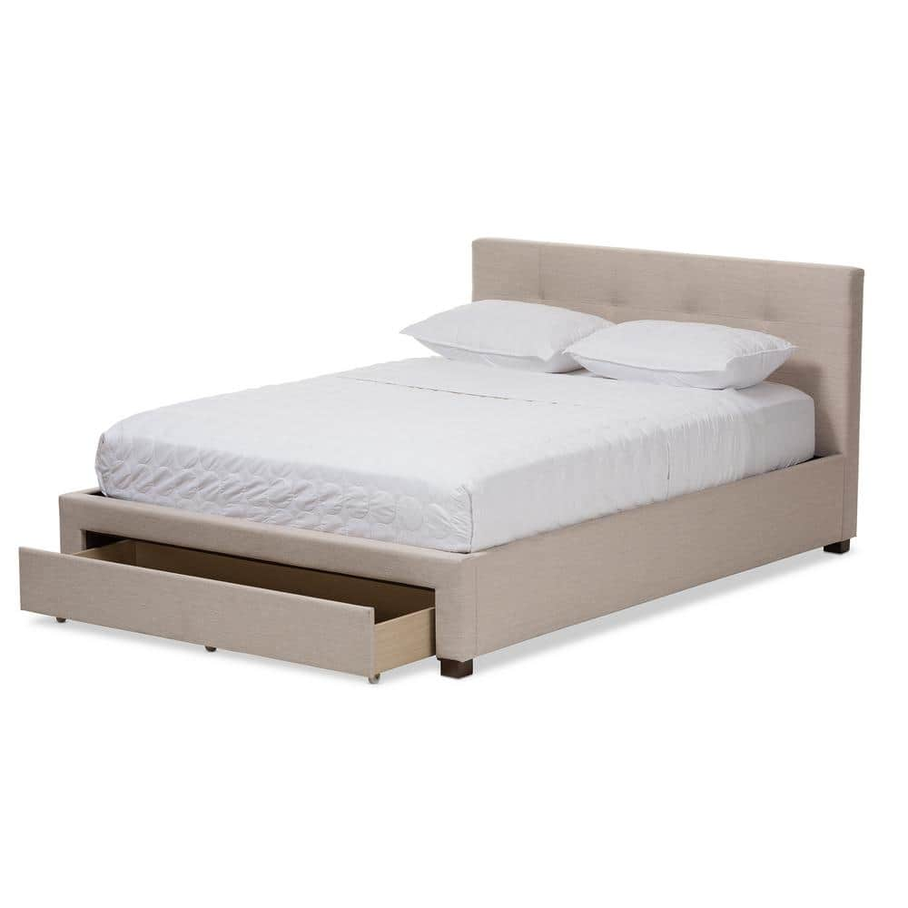 Aria Cushioned Rose Dust Bed With Hydraulic Storage (King Size, Walnut  Finish)