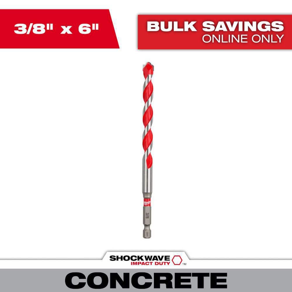 3/8 in. x 4 in. x 6 in. SHOCKWAVE Carbide Hammer Drill Bit price history on PriceWatchPro