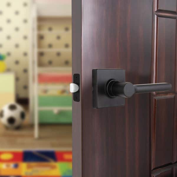 Tonebridge Matte Black Hall/Closet Door Lever with Square Rose 12-Pack