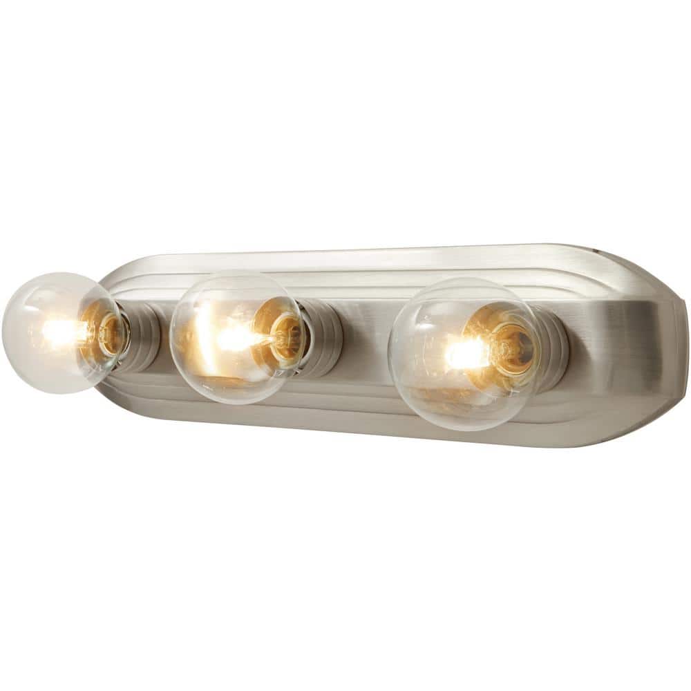 Buy Raceway 18 in. 3Light Brushed Nickel Retro Bathroom Vanity Light