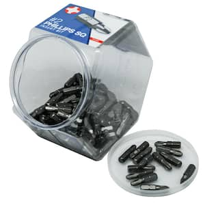 #2 x 1 in. Square Phillips Bit (150-Pack)