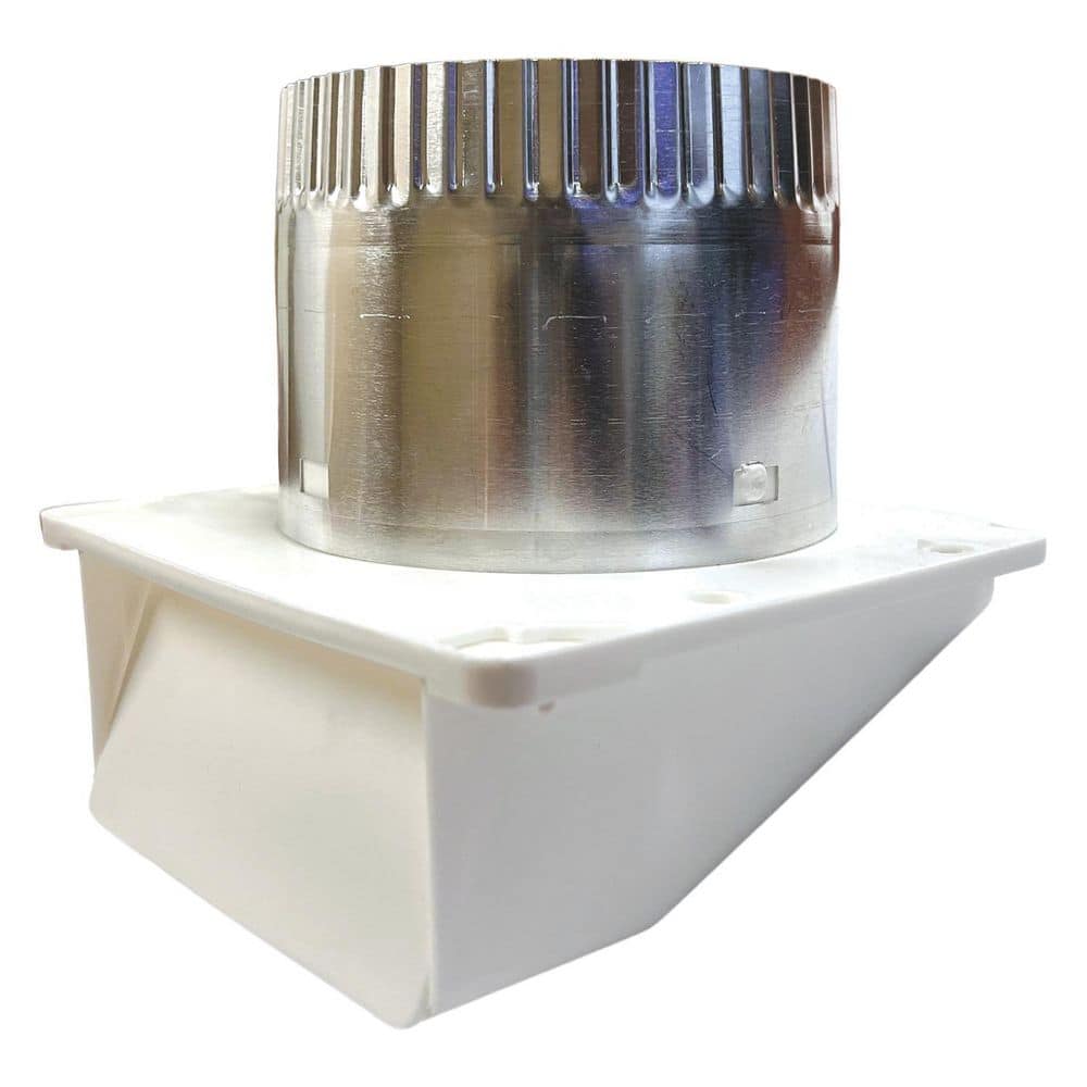 Lambro 4 in. White Plastic Under Eave Vent with Weather Damper 143WTP The Home Depot