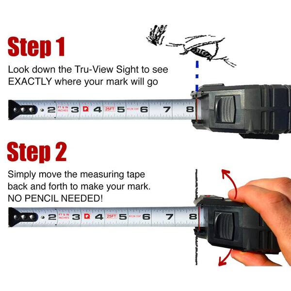 QuickDraw - 25 ft. Self-Marking Tape Measure
