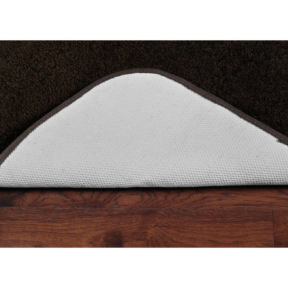 Chocolate Nylon Traditional 2-Piece Bathroom Rug Set