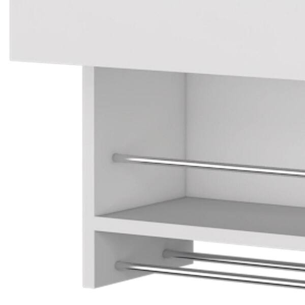 Amucolo 19.6 in. W x 13.1 in. D x 28.7 in. H White Ready to Assemble Wall Kitchen Cabinet with Spice and Towel Rack