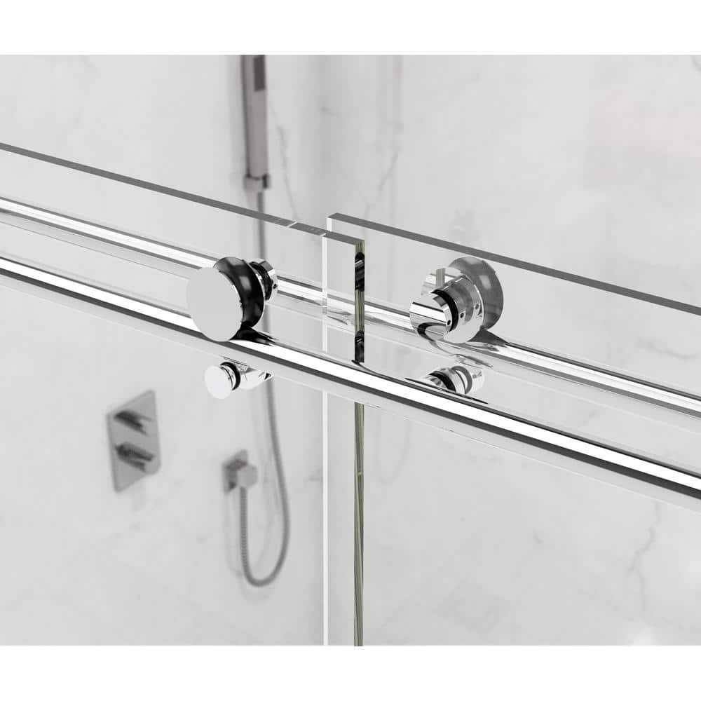 Eclipse 57" W x 60.5" H Bypass Frameless Tub Door