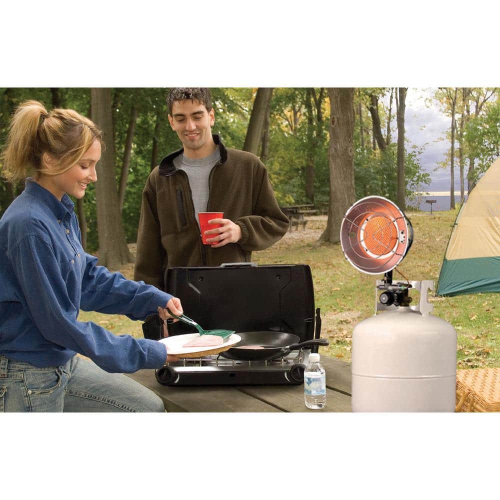 Gray Stainless Steel Propane Tank Top Heater with Emergency Shut Off