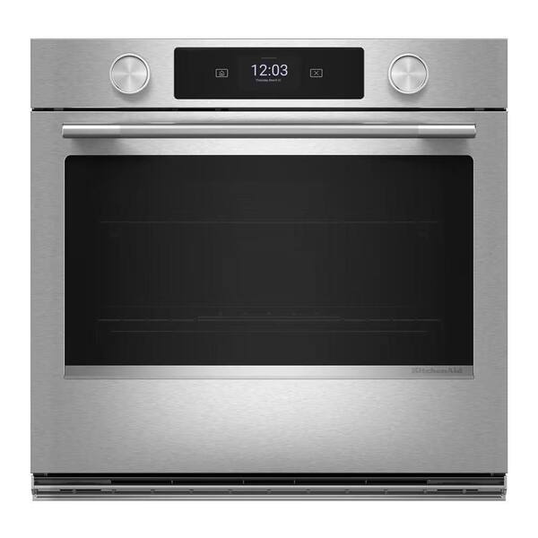 30 in. Smart Single Electric Wall Oven with Intelligent Cooking Camera in PrintShield Finish