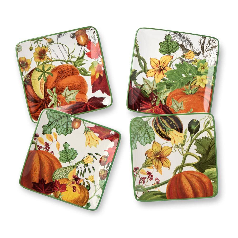 Harvest Fields Assorted Colors Canape Plates (Set of 4) product image for price tracking