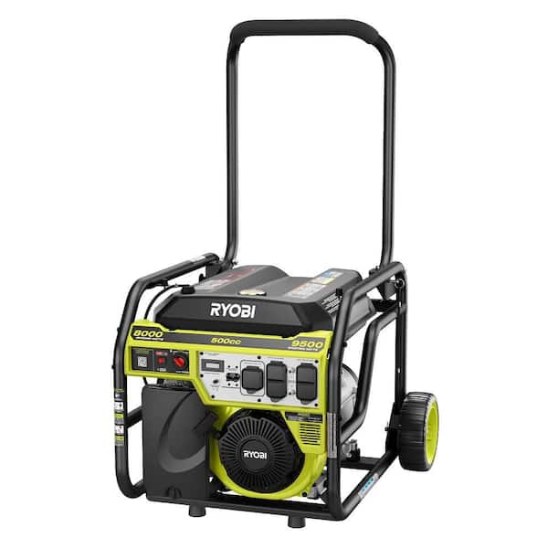 8000-Watt Recoil Start Gasoline Powered Portable Generator with CO Shutdown Sensor