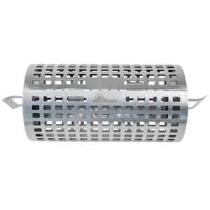 Stainless Steel Rolling Grill Basket and Veggie Basket