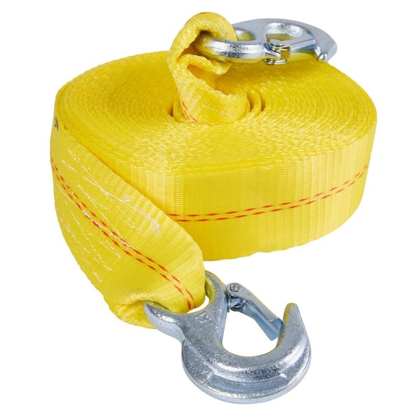 Keeper 25 ft. x 2 in. Heavy-Duty Tow Strap with Hooks 89825 - The