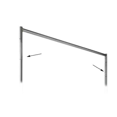Econoco 1.25 in. W x 12 in. H Chrome Rolling Garment Rack Height ...